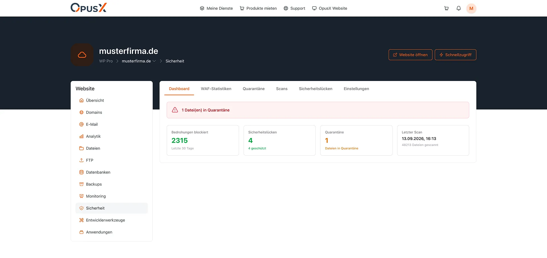 Sicherheitslage auf einen Blick