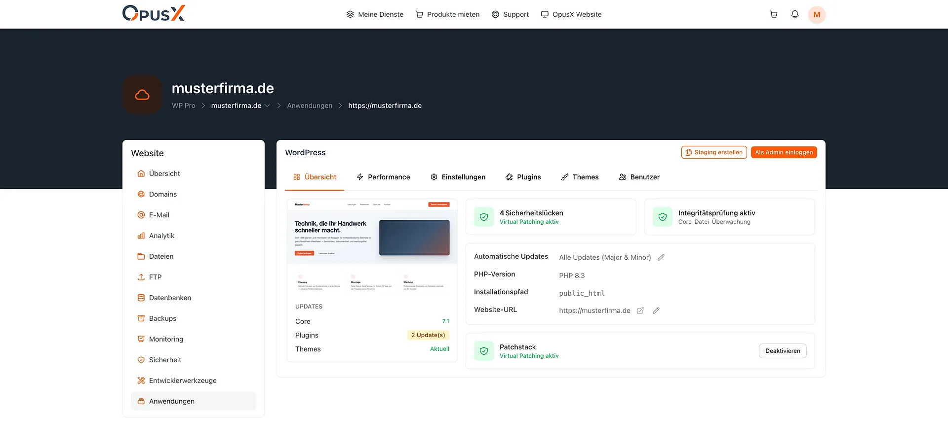 Ihre WordPress-Installation